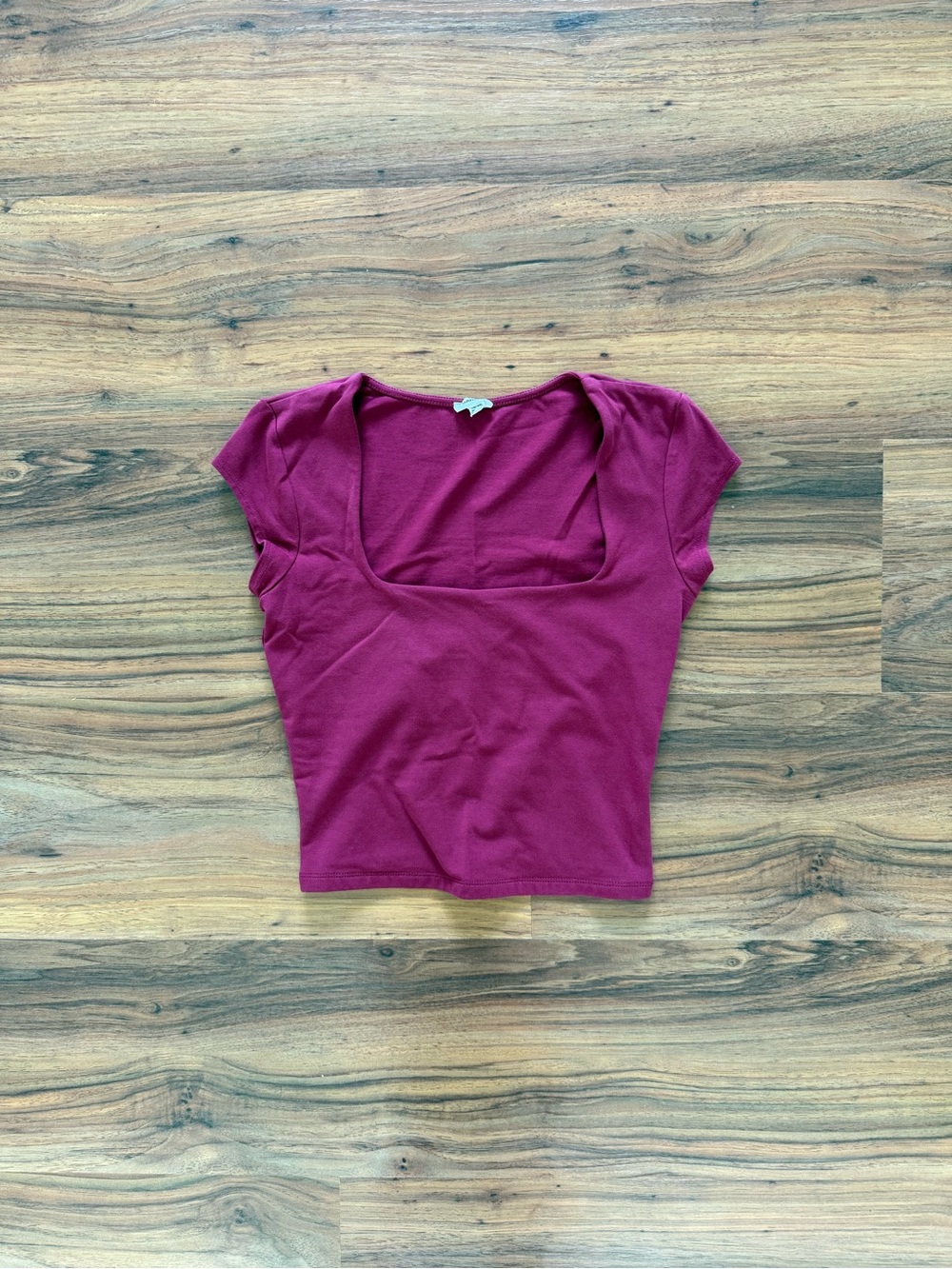 Maroon Garage Portia Square Neckline Tee